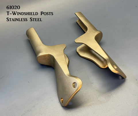 61020 T-Windshield Posts, Stainless Steel