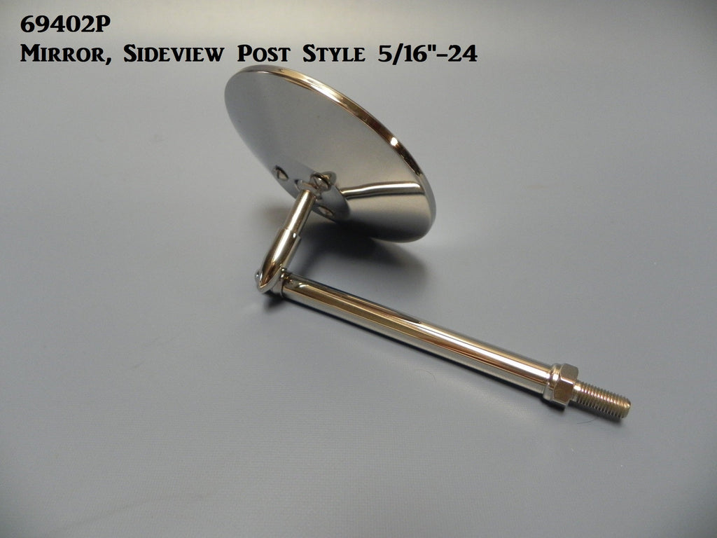 69404P Mirror, Post style, Sideview w/ 3/8