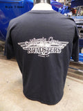 19418B CCR T-Shirt, Black, X-Large, w/ Black & White wings Logo