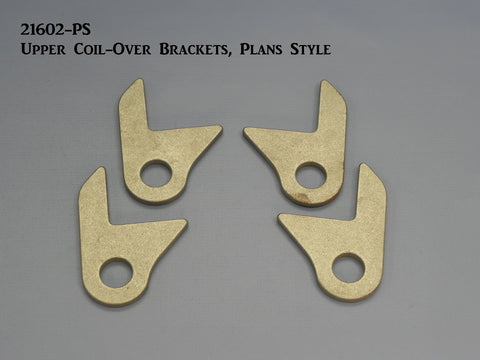 21602-PS T-Upper Coil Over Shock Frame Brackets, Single Hole (Plans set style)
