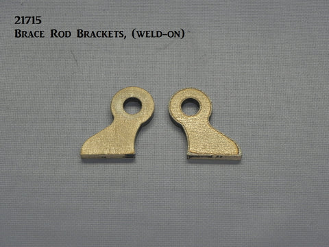 21715 Windshield Brace Rod Frame Brackets, (weld-on)