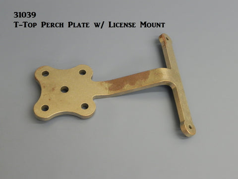 31039 T-Top Perch Plate, with License Plate mount