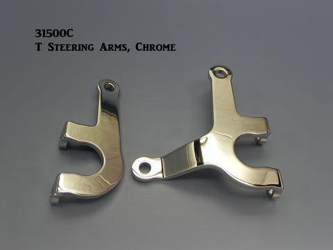 31500C T-Steering Arms, Chrome, Bolt-on