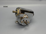31516C  New, Chrome Reversed Corvair Style Steering Box, Universal