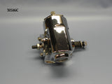 31516C  New, Chrome Reversed Corvair Style Steering Box, Universal