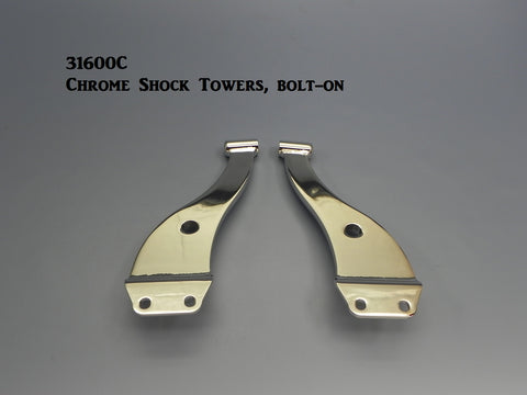 31600C T-Front Shock Towers, Chrome, bolt-on