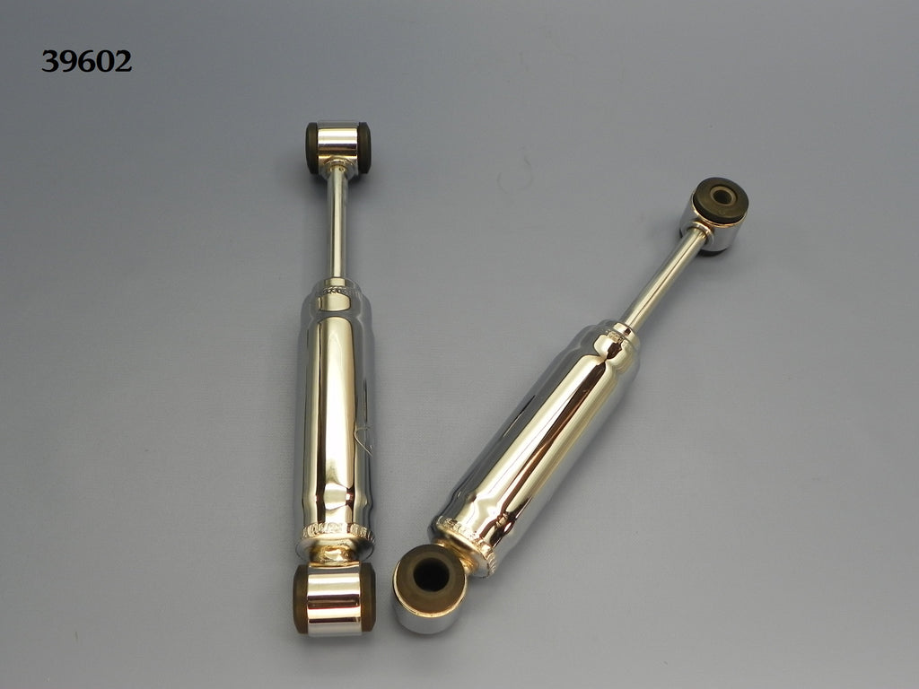 39602C Front Shocks, Chrome, Short style, (7.8 to 11.25