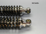 39734CB-180 Chromed Aluminum Adjustable Coil-Over Shocks, Black Springs 180# rate