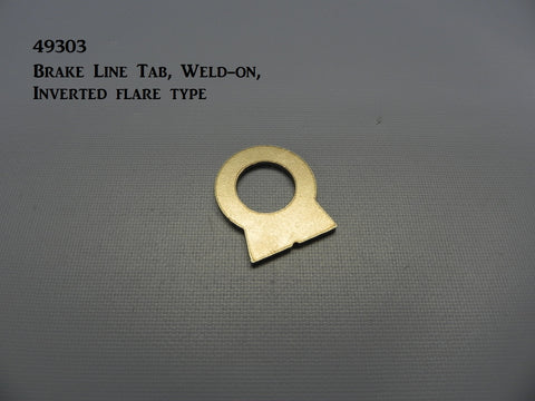 49303 Brake Line Adapter Tab, Weld-on, (inverted flare type, 5/8" hole)