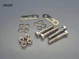 59522P Radius Rod Tie Brackets Kit, Polished Stainless Steel & Chrome