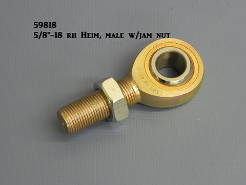 59818 Rod End, Spherical, 5/8"-18 RH Male thread
