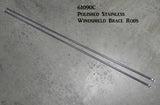 61085C Windshield Brace Rods, Polished Stainless with Chrome Bolt-on Frame brackets