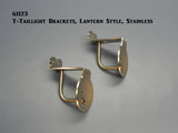 61123P T-Taillight Brackets, Polished S/S, for Lantern Style Lights