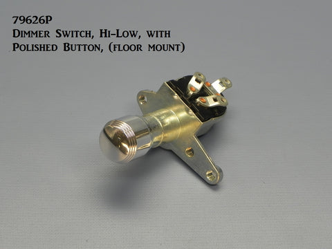 79626P Dimmer Switch, Hi-Low, with Polished Button