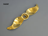 91401P Wings, Polished Brass, for radiator hex cap & moto-meter