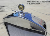 91463P Model T Radiator Neck, Bolt-on, Polished Aluminum Top with Hole