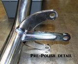 31008C T-Front Tube Axle w/Hangers, Chrome