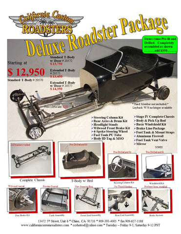 20570 Deluxe Roadster Package, Standard T-Body