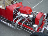 81623 T-Radiator Shell with Ford script, Fiberglass, 5 1/2" wide