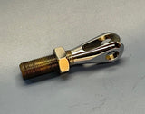 59820C-SHORT  Clevis, Chrome, RH Male. 5/8"-18 w/ 3/8" slot & 1/2" hole