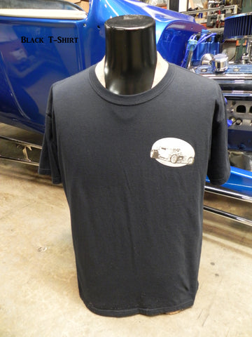 19416B CCR T-Shirt, Black, Medium, w/ Black & White wings Logo