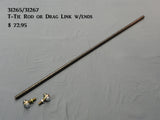 31267 T-Drag Link, 51" bar (standard body) w/ spherical ends (R&L) and Hardware