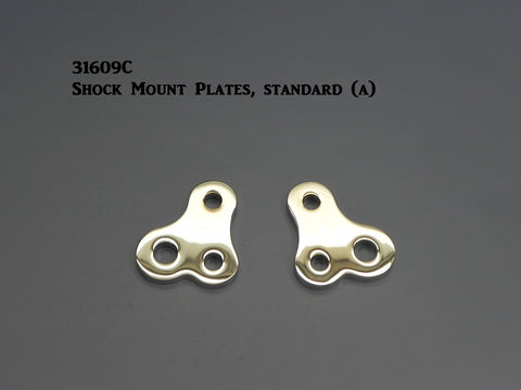 31609C T-Shock Mount Plates, Chrome, Offset style