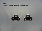 31611C T-Shock Mount Plates, Chrome, Triangle style