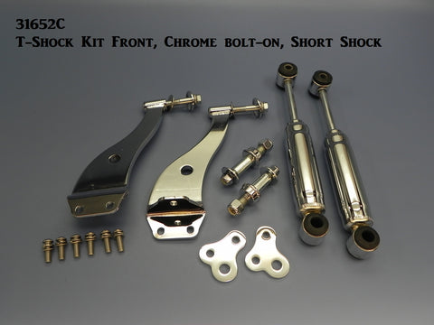 31652C T-Shock Kit, Front, Chrome, bolt-on, Short Shock