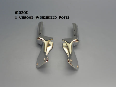 61020C T-Windshield Posts, Chrome