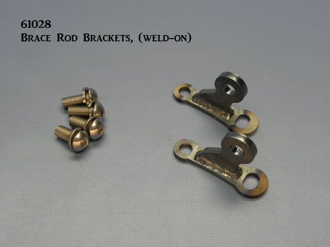 61028 Windshield Brace Rod Frame Brackets, (bolt-on)