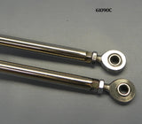 61090C Windshield Brace Rods with ends, Polished Stainless, no brackets