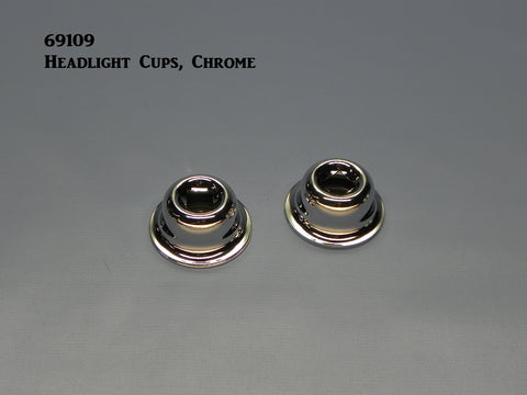 69109  Headlight Cups, Chrome