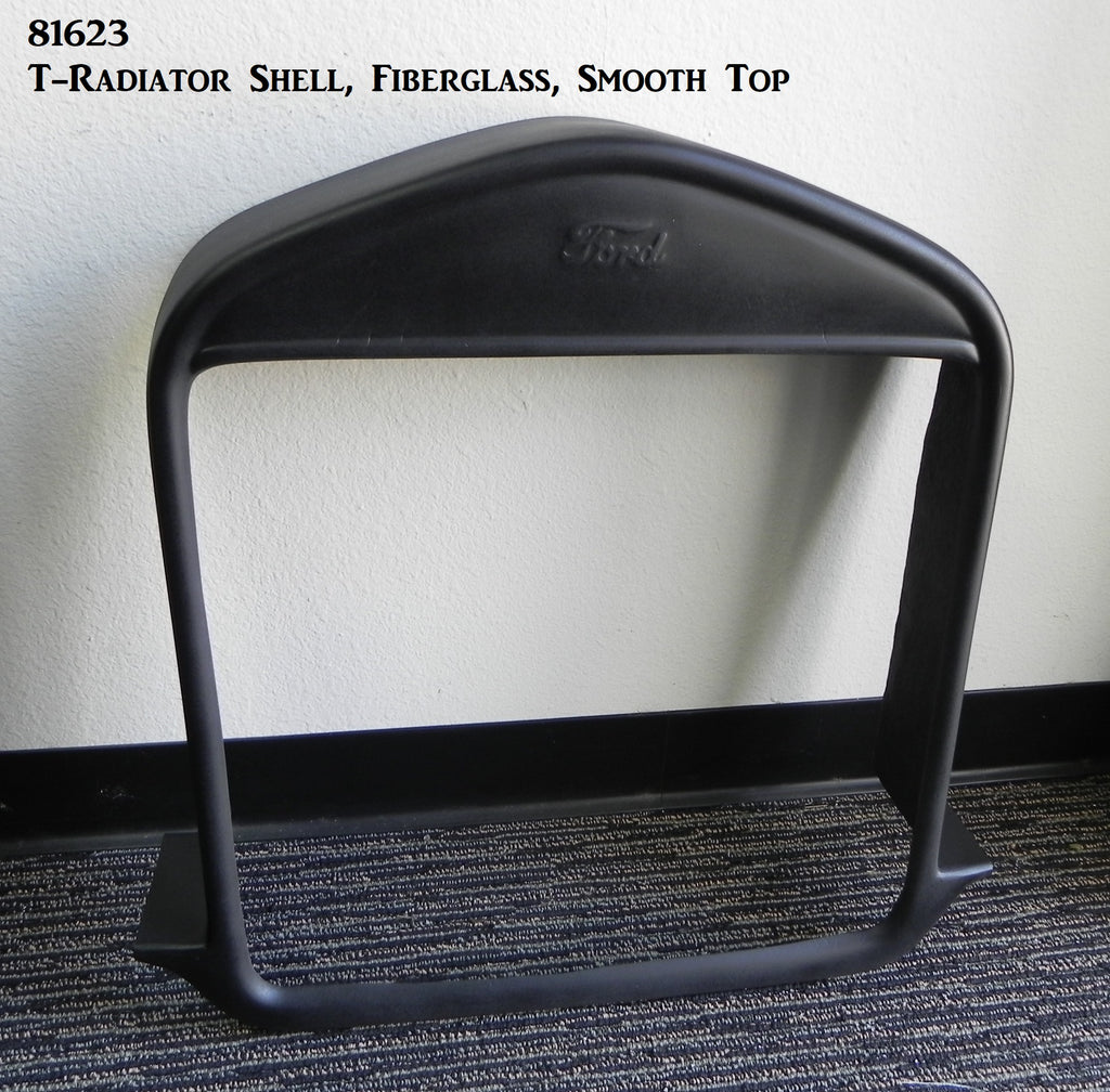 81623 T-Radiator Shell with Ford script, Fiberglass, 5 1/2