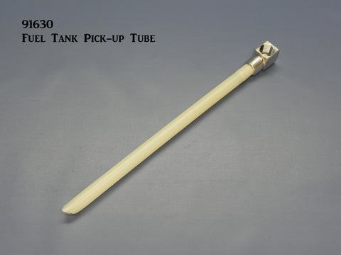 91630 Fuel Tank Pick-up Tube, 10.5" depth, 3/8" male pipe into tank (3/8" female pipe outlet, aluminum elbow)