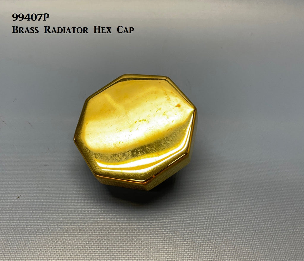 99407-P Hex Brass Radiator Cap, Walker 7psi – California Custom Roadsters