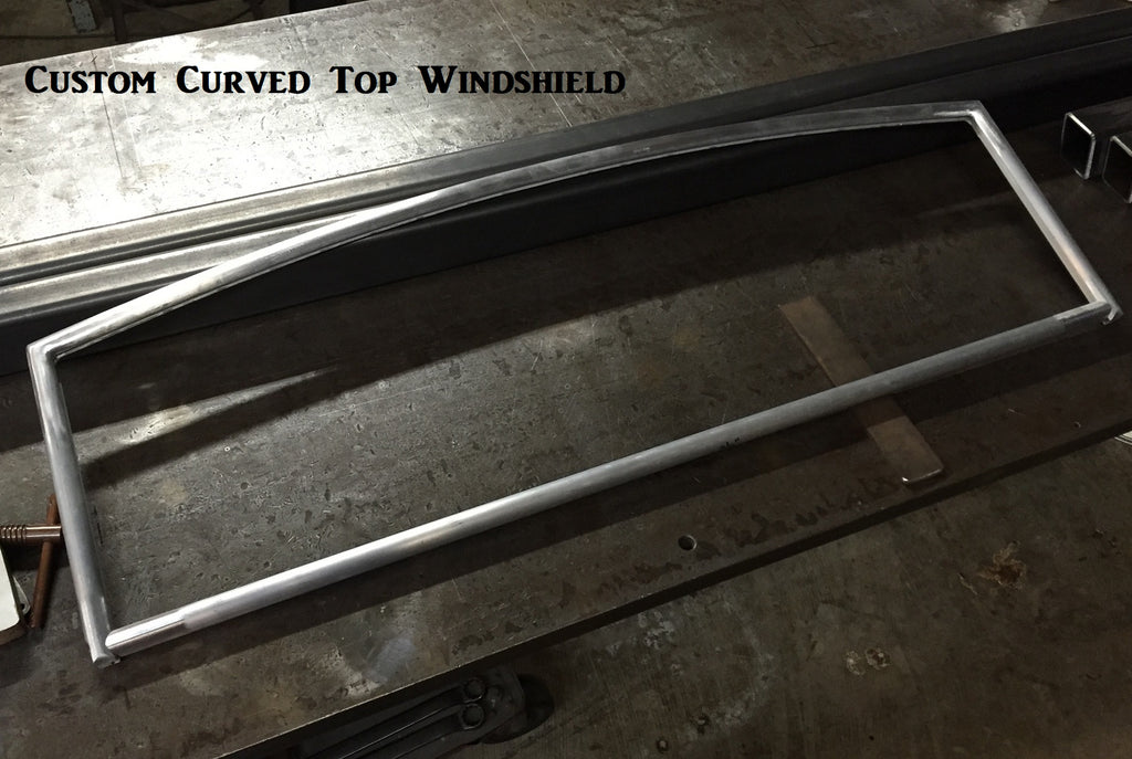 61005P Polished Curved Top, Square Corner Windshield, Full Frame, Your ...